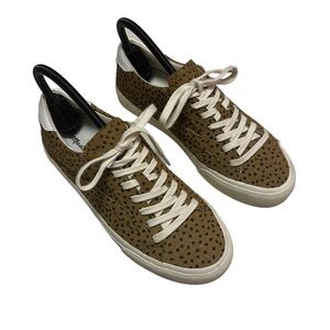 Madewell real fur-calf hair sneakers. Brown/gold. Size 7M